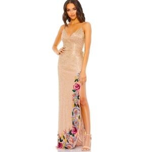 MAC DUGGAL 5238 floral gown dress Size 6 New With Tags beaded and sequin